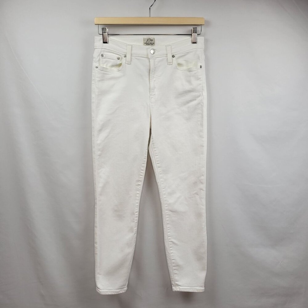 J. Crew Lookout High-Rise Skinny Crop Jeans White  Size 27